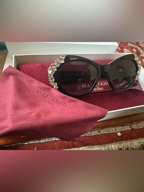 Marciano Black Sunglasses with Crystal Embellishments